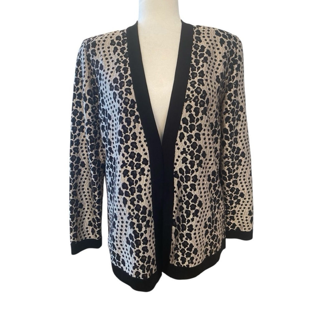 Exclusively Misook Womens Gray Cardigan